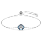 swarovski سوار luckily، أحجار كريستال صغيرة متراصة، شكل عين، لون أزرق، طلاء روديوم