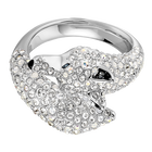 خاتم POLAR BESTIARY على شكل الذئب ، متعدد الألوان ، مطلي بالروديوم