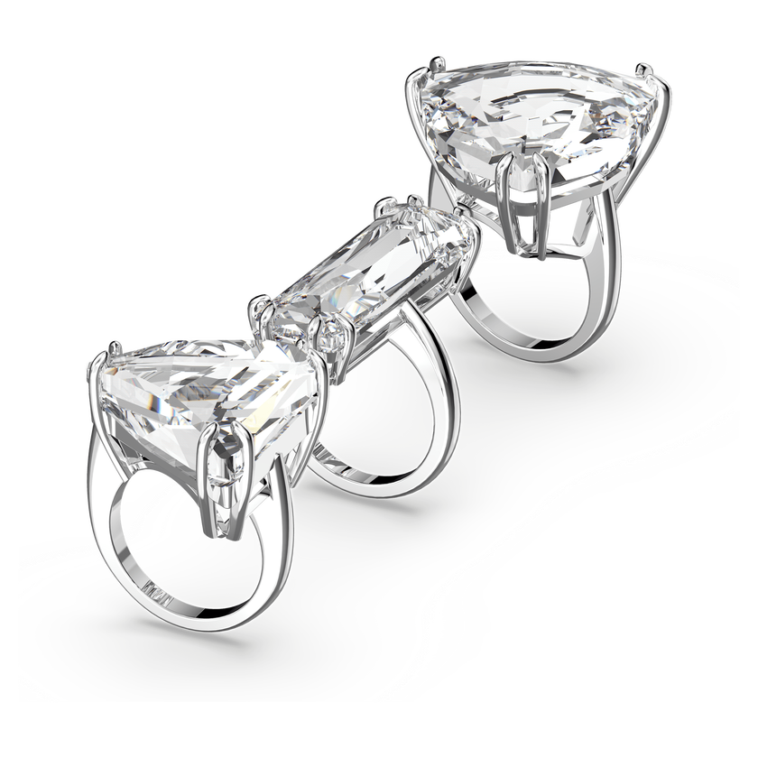swarovski mesmera cocktail ring  set  white  rhodium plated