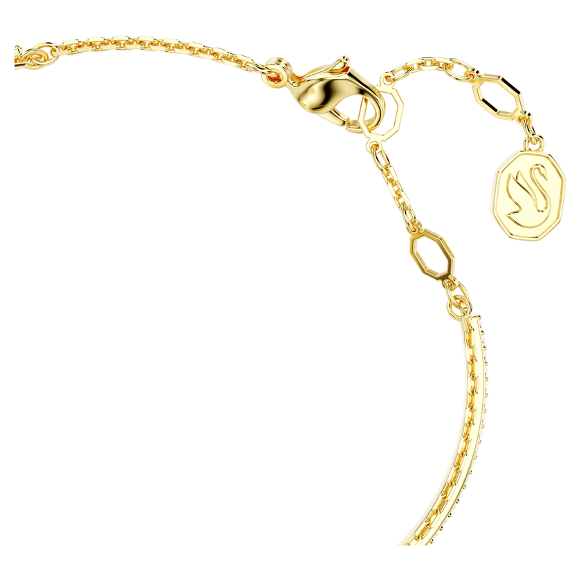 swarovski chroma bangle  heart  red  gold tone plated