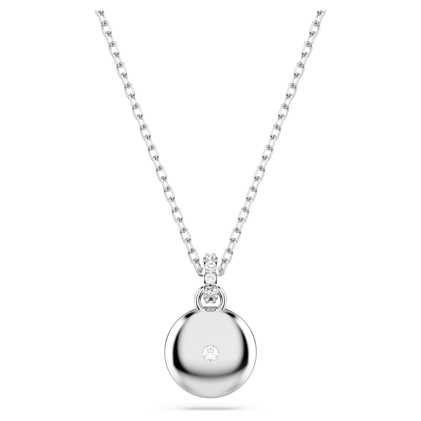 swarovski قلادة sublima، لون أبيض، طلاء روديوم