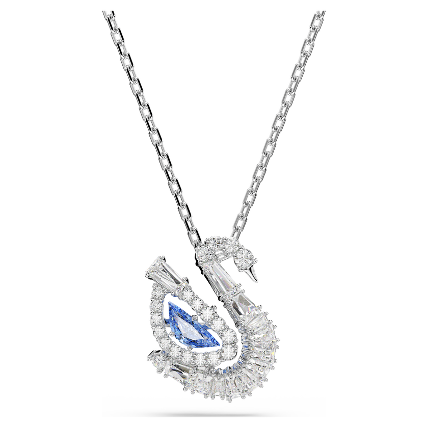 swarovski قلادة swan، قطع متنوع، بجعة، لون أزرق