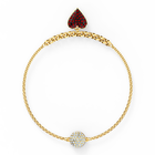 swarovski remix collection heart strand  red  gold tone plated