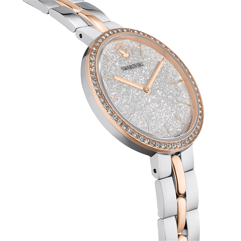 swarovski cosmopolitan watch  swiss made  metal bracelet  silver tone  mixed metal finish