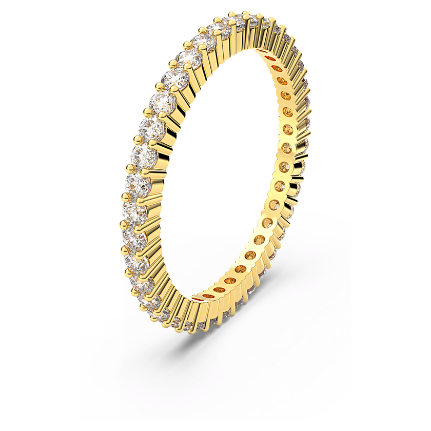 swarovski matrix vittore ring  round cut  white  gold tone finish