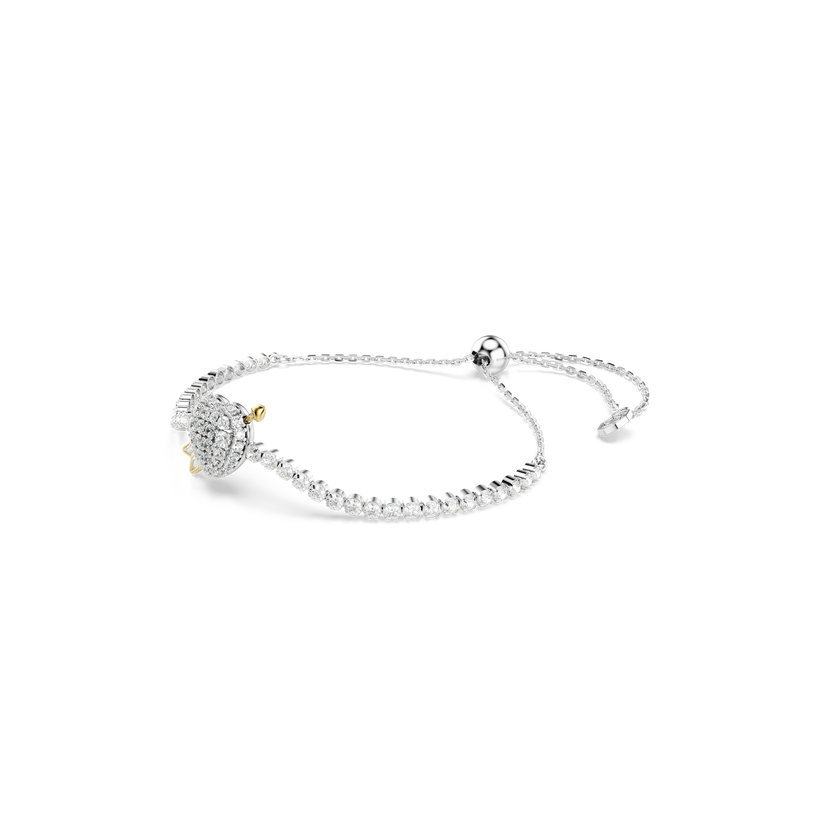 swarovski سوار idyllia، قطع متنوع، شكل قلب وسهم، لون أبيض، طلاء روديوم