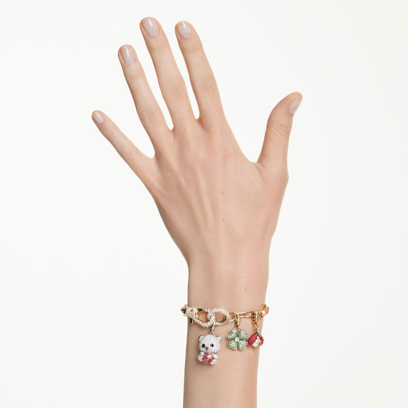 swarovski idyllia bracelet  mixed cuts  mixed motifs  multicolored  18k gold finish