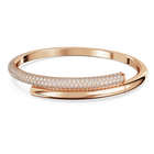 swarovski dextera bangle magnetic closure white rose gold tone plated