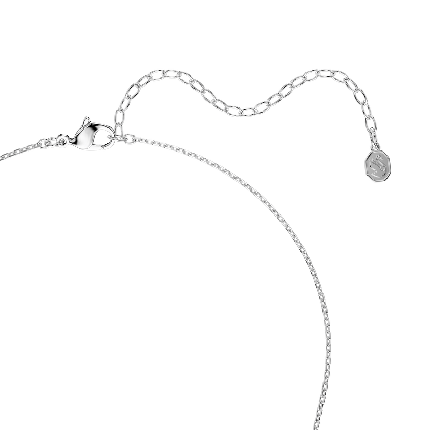 swarovski عقد mesmera، قطع ماركيز، لون أبيض، طلاء روديوم