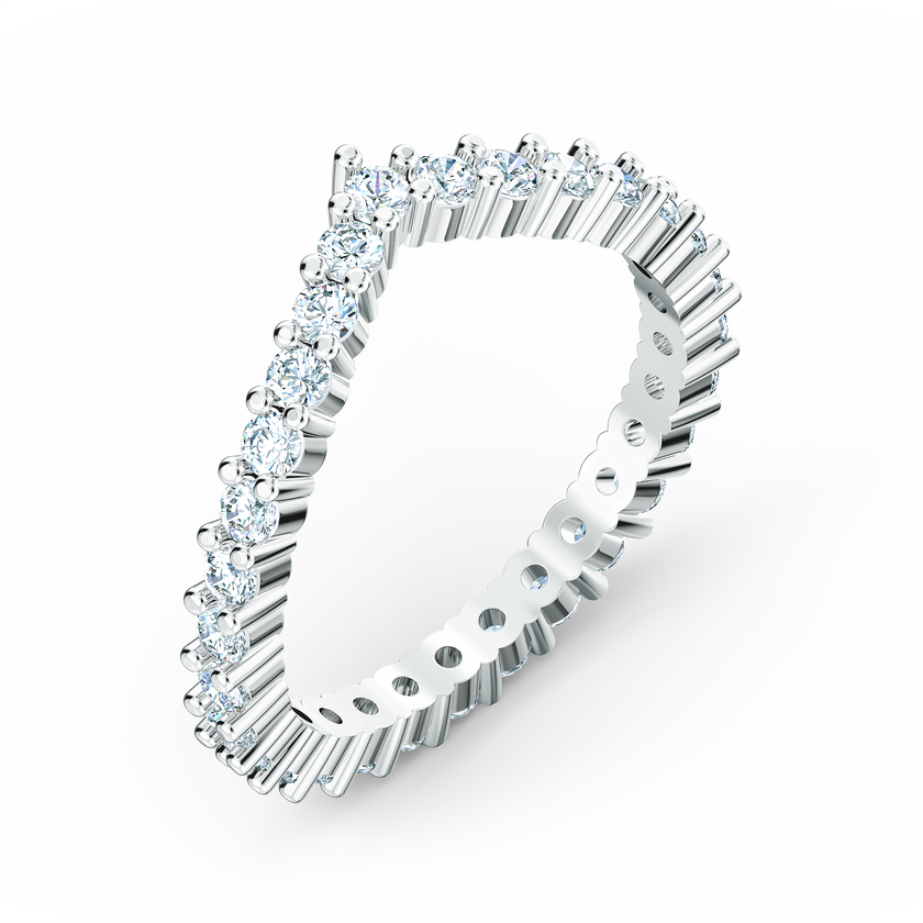 Vittore V Ring, White, Rhodium plated | Swarovski Egypt