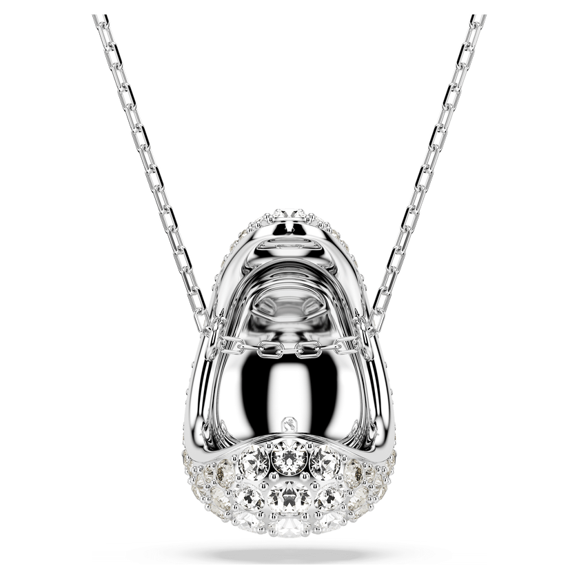 swarovski sublima pendant  round cut  white  rhodium plated
