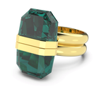 swarovski lucent ring  magnetic  green  gold tone plated