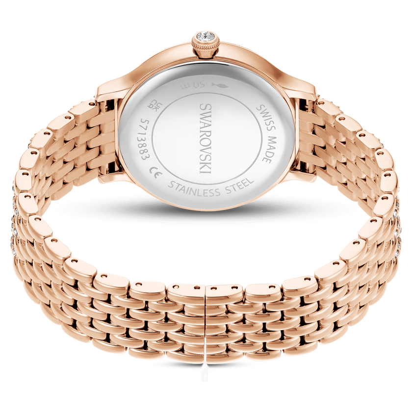 swarovski imber watch  swiss made  metal bracelet  rose gold tone  rose gold tone finish