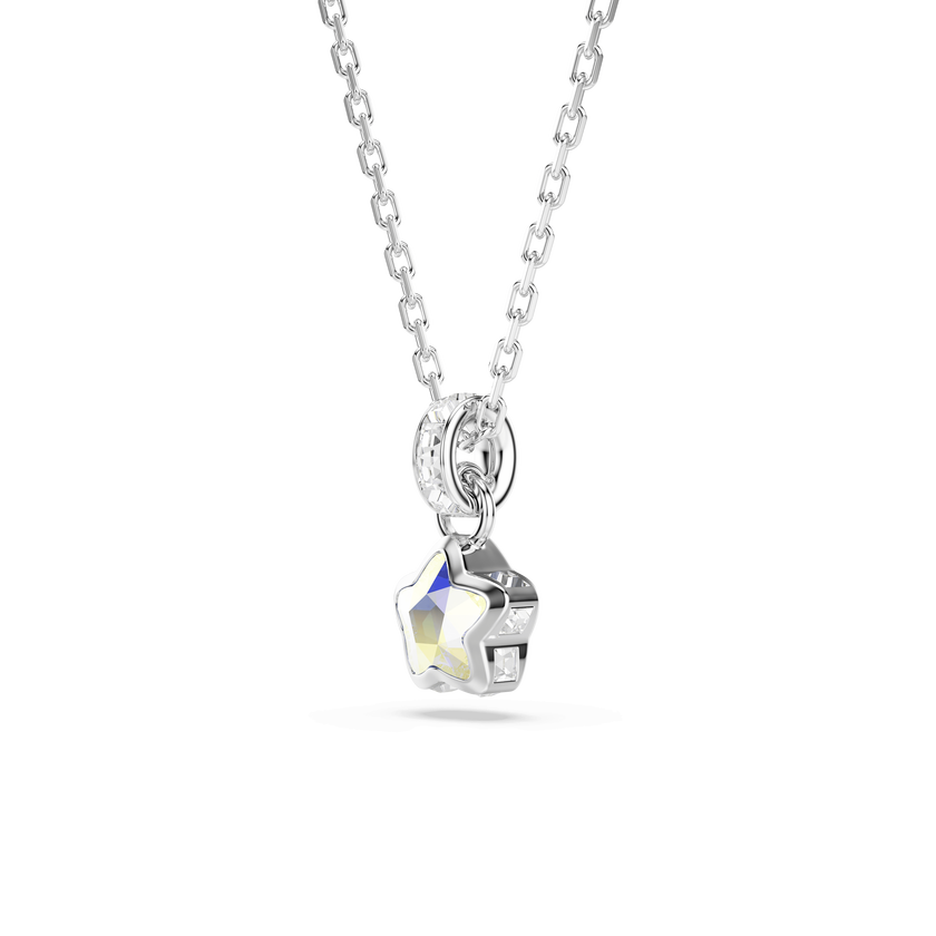 swarovski قلادة chroma، قطع متنوع، شكل نجمة، لون أبيض، طلاء روديوم