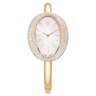 swarovski ساعة imber bangle، صناعة سويسرية، سوار معدني، لون ذهبي، لمسة نهائية بلون ذهبي شامبين