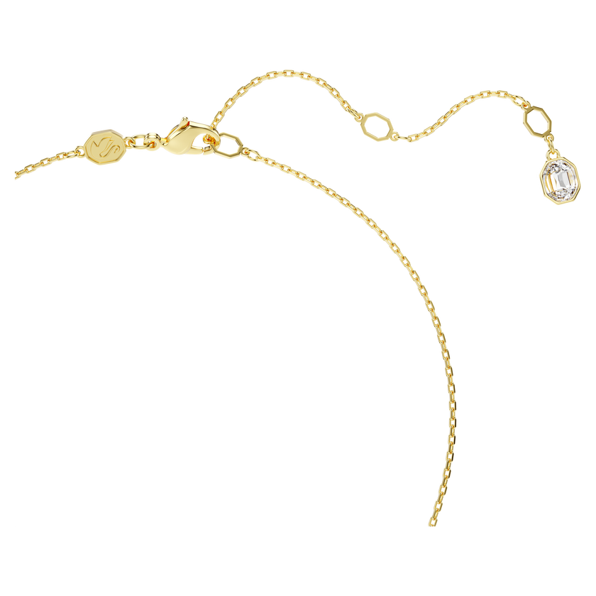 swarovski idyllia pendant  mixed cuts  flower  blue  gold tone plated
