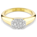 swarovski خاتم dextera، قطع متنوع، لون أبيض، طلاء باللون الذهبي