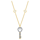 Tarot Magic Necklace, White, Gold-tone plated