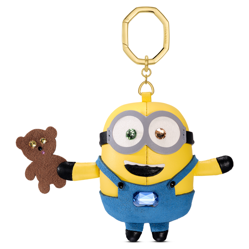 swarovski minions bag charm  multicolored  gold tone plated