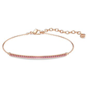 swarovski سوار only، قطع مُستدير، لون وردي، لمسة نهائية من الذهب الوردي عيار 18 قيراط
