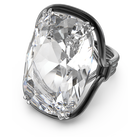 Harmonia ring, Oversized floating crystal, White, Mixed metal finish