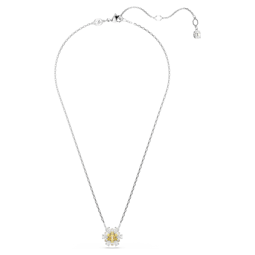 swarovski idyllia pendant  flower  yellow  rhodium plated