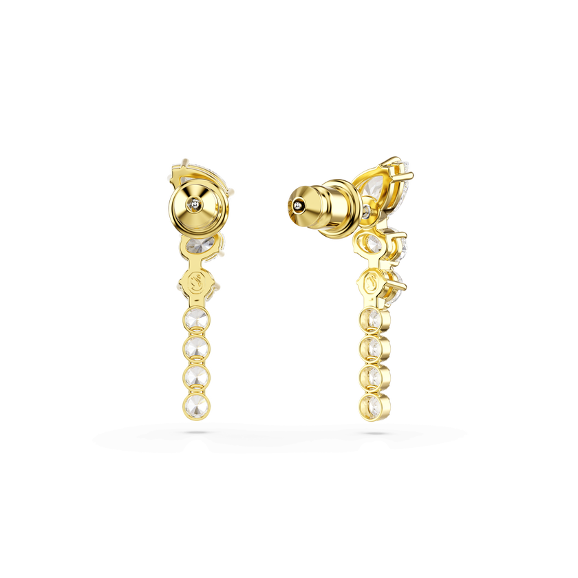 swarovski أقراط متدلية mesmera، قطع متنوع، لون أبيض، لمسة نهائية من الذهب عيار 18 قيراط