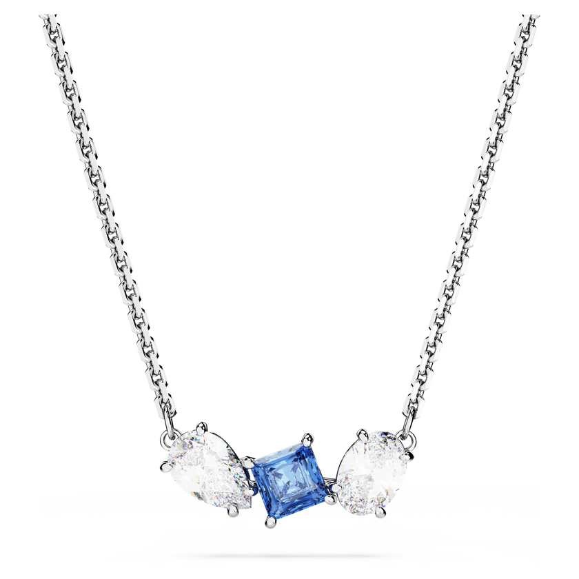 swarovski قلادة mesmera، قطع متنوع، لون أزرق، طلاء روديوم