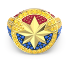 Captain Marvel ring, Multicolored, Gold-tone plated