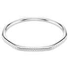 swarovski dextera bangle  octagon shape  round cut  white  rhodium plated
