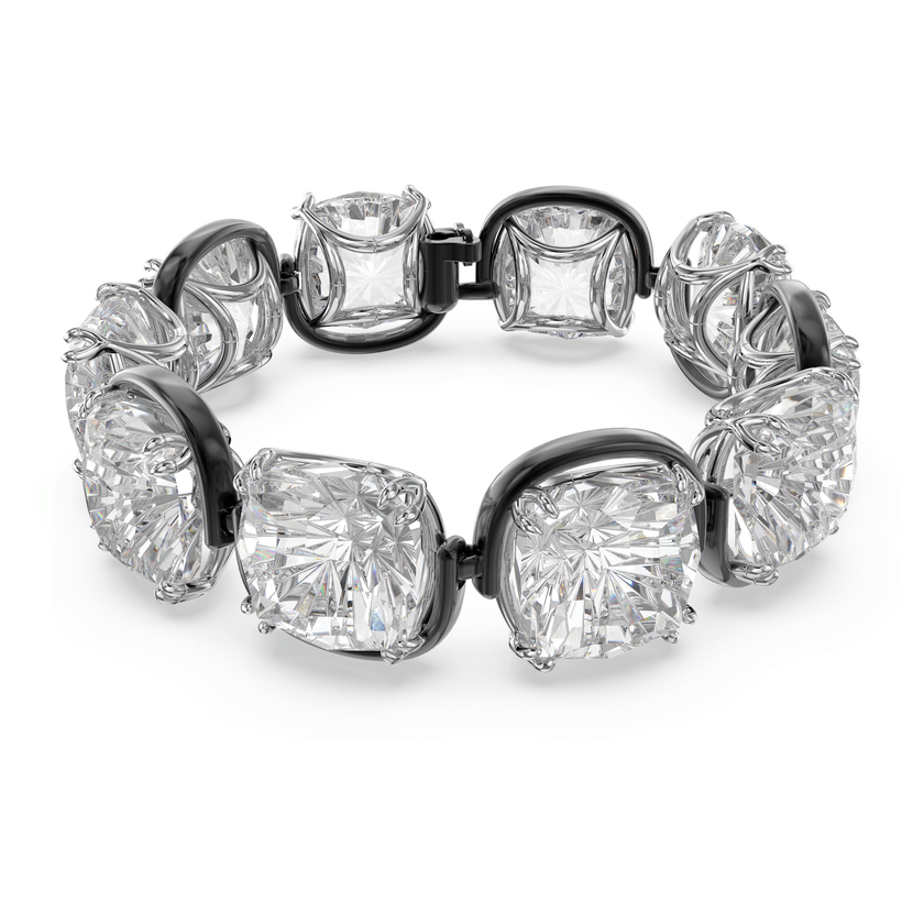 swarovski harmonia bracelet  cushion cut crystals  white  mixed metal finish