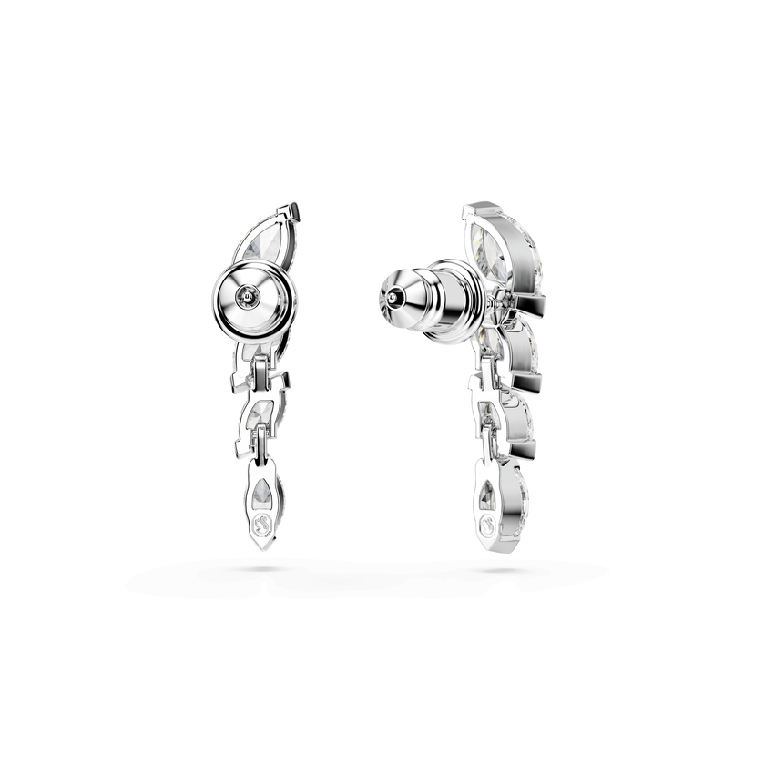 swarovski أقراط mesmera، قطع ماركيز، لون أبيض، طلاء روديوم
