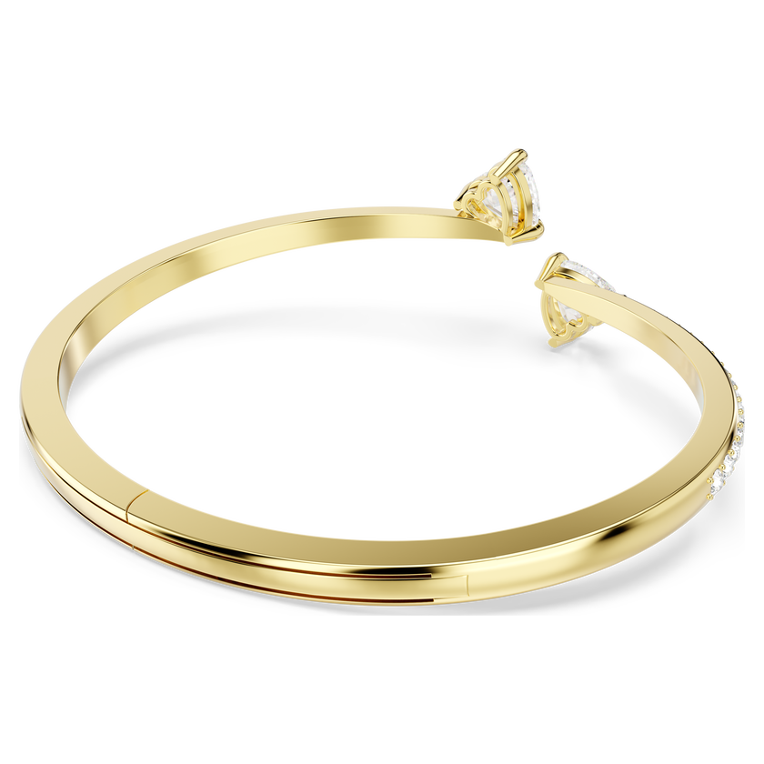swarovski mesmera attract bangle  heart  white  gold tone plated