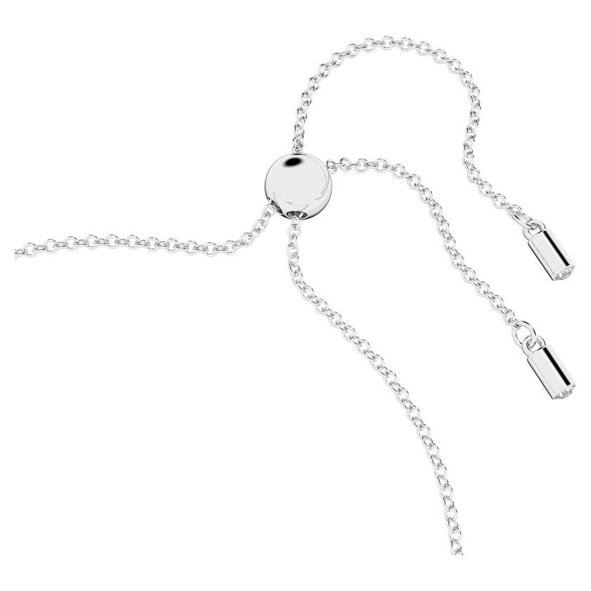 swarovski سوار hyperbola، على شكل لانهاية وقلب، لون أبيض، طلاء روديوم