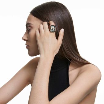 swarovski studiosa ring  gray  gold tone plated