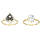 طقم خاتم Tarot Magic ، متعدد الألوان ، مطلي باللون الذهبي