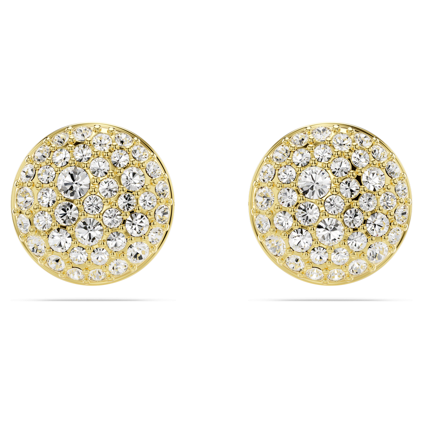 swarovski sublima stud earrings  white  gold tone plated