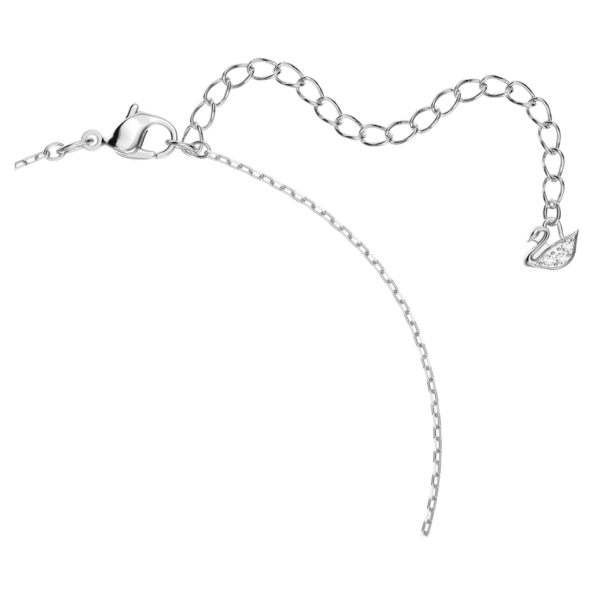 swarovski عقد swan، على شكل بجعة، لون أزرق، طلاء روديوم