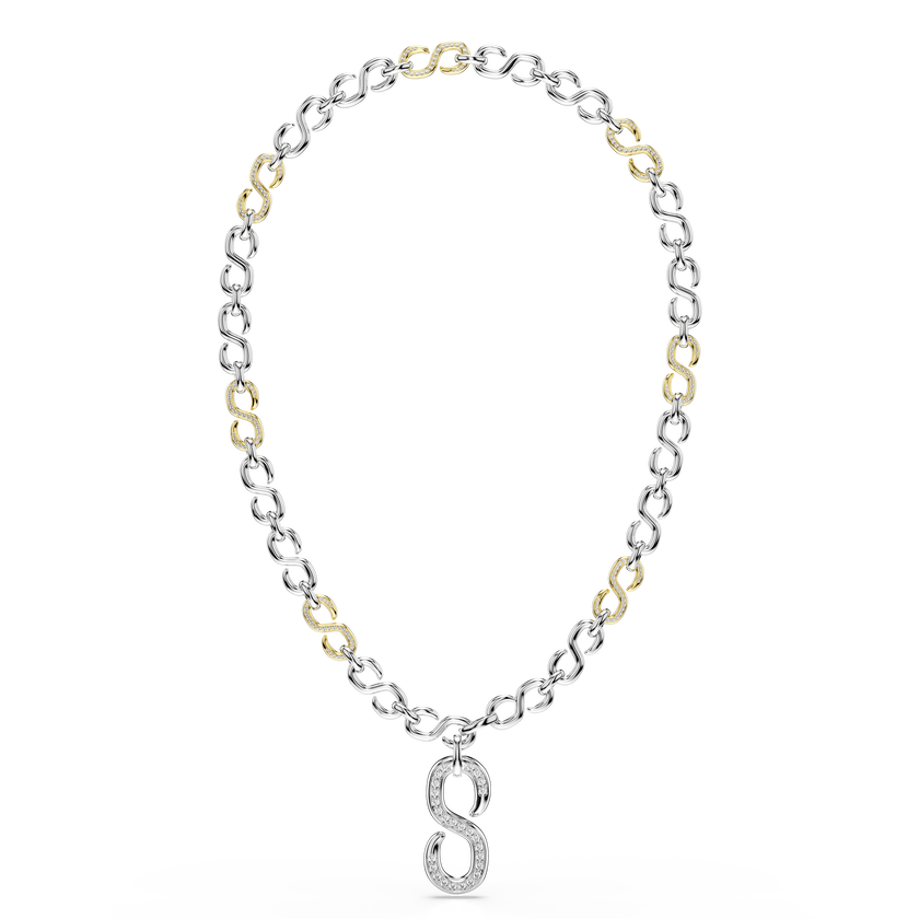 swarovski dextera strandage  round cut  white  mixed metal finish