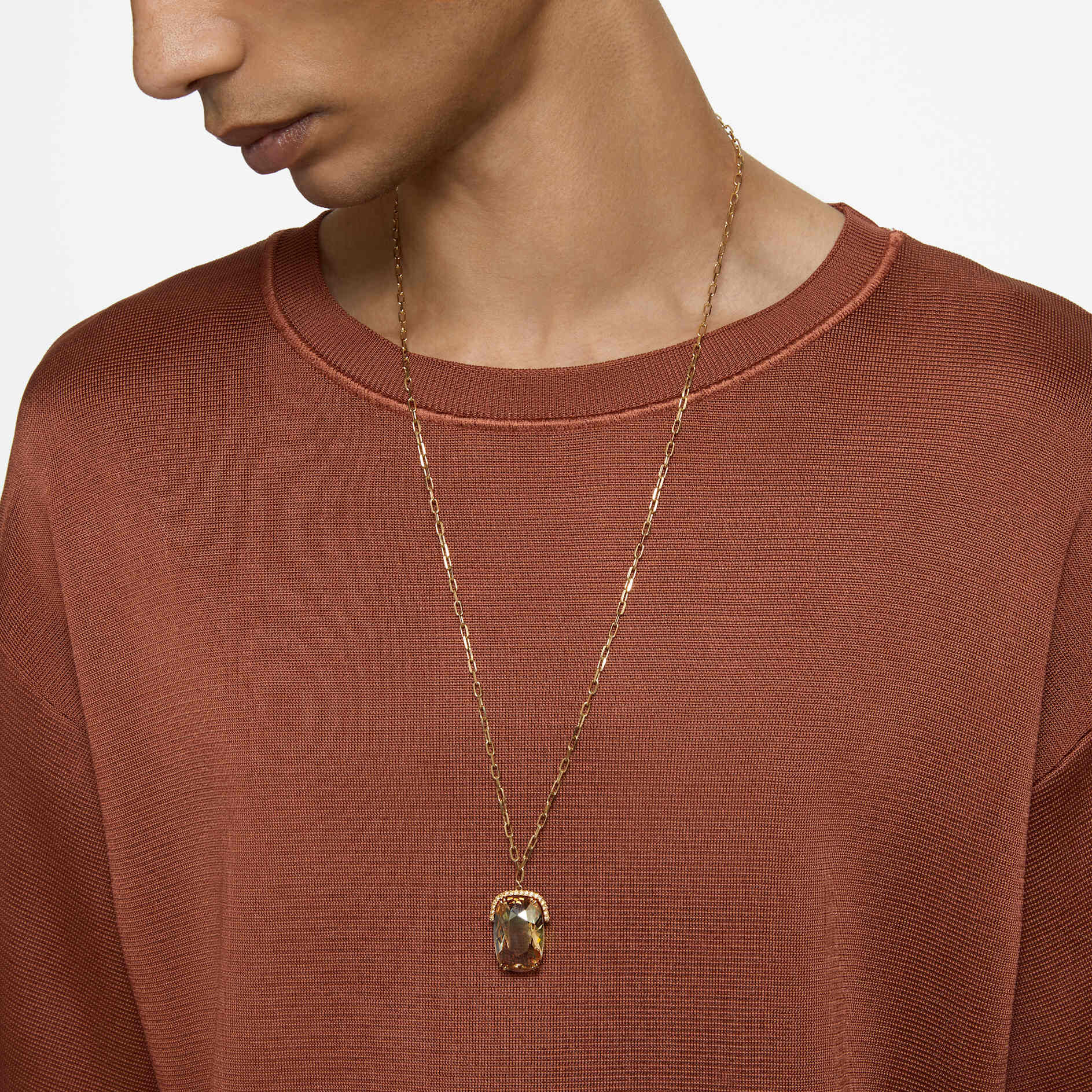 可愛いクリスマスツリーやギフトが！ Buy tone Gold crystal, Oversized pendant, Harmonia Swarovski アクセサリー