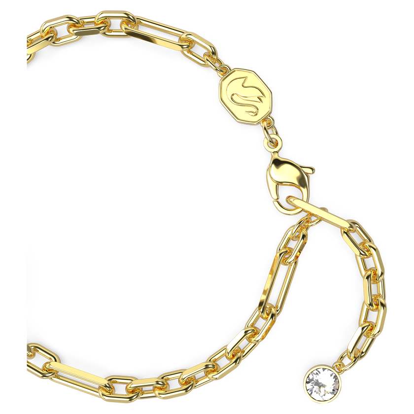 swarovski sparkling dance bracelet  green  gold tone plated