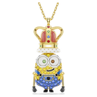 swarovski قلادة minions كينج بوب، ترصيع بافيه، ألوان متعددة، لمسة نهائية من الذهب عيار 18 قيراط