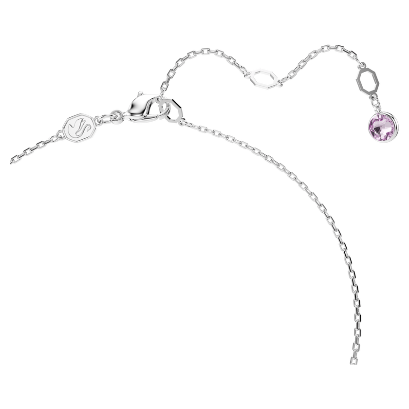 swarovski gema y pendant  mixed cuts  multicolored  rhodium plated