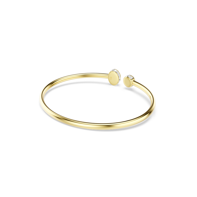 swarovski chroma bangle  mixed cuts  multicolored  gold tone plated