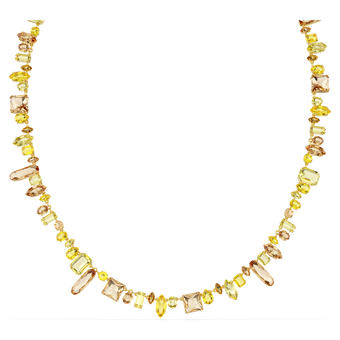 swarovski gema strandage  mixed cuts  yellow  gold tone plated
