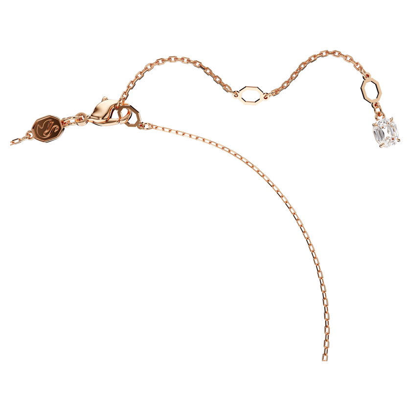 swarovski hyperbola pendant  infinity  white  rose gold tone plated