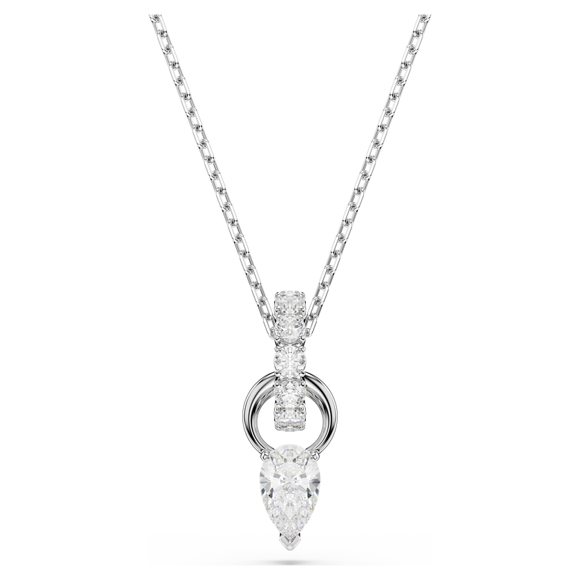 swarovski mesmera set  pear cut  round cut  white  rhodium plated