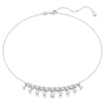 swarovski idyllia necklace  mixed cuts  snowflake  white  rhodium plated