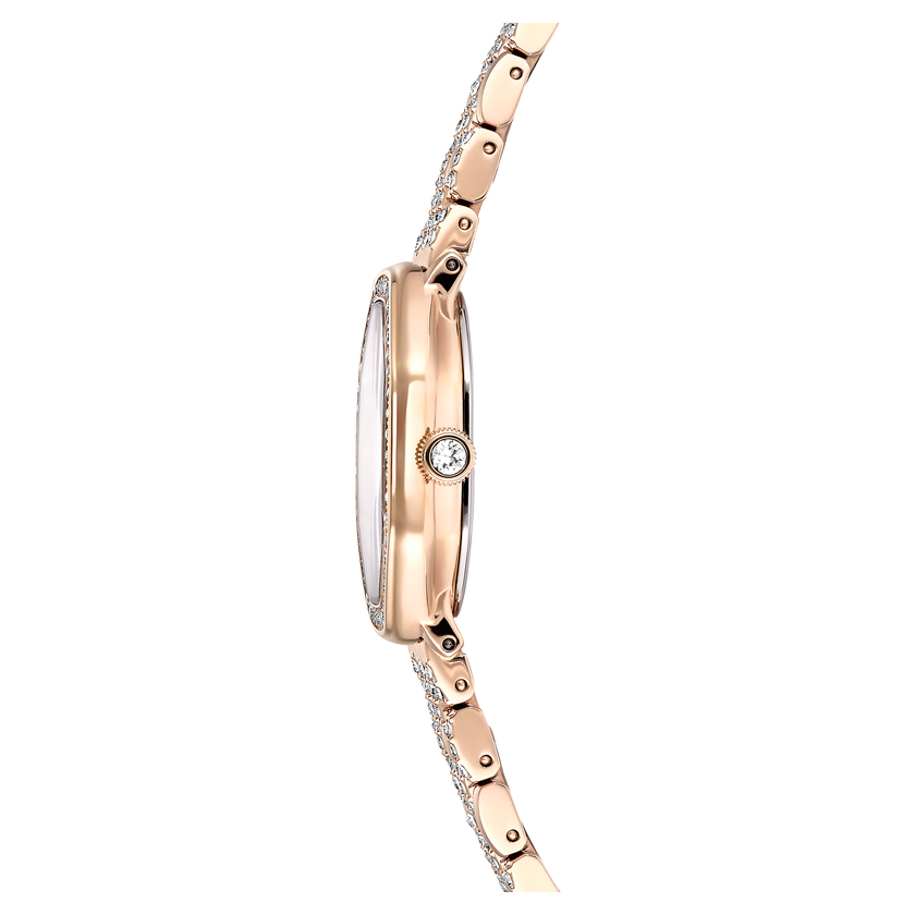 swarovski dextera octagon watch  swiss made  metal bracelet  gold tone  rose gold tone finish