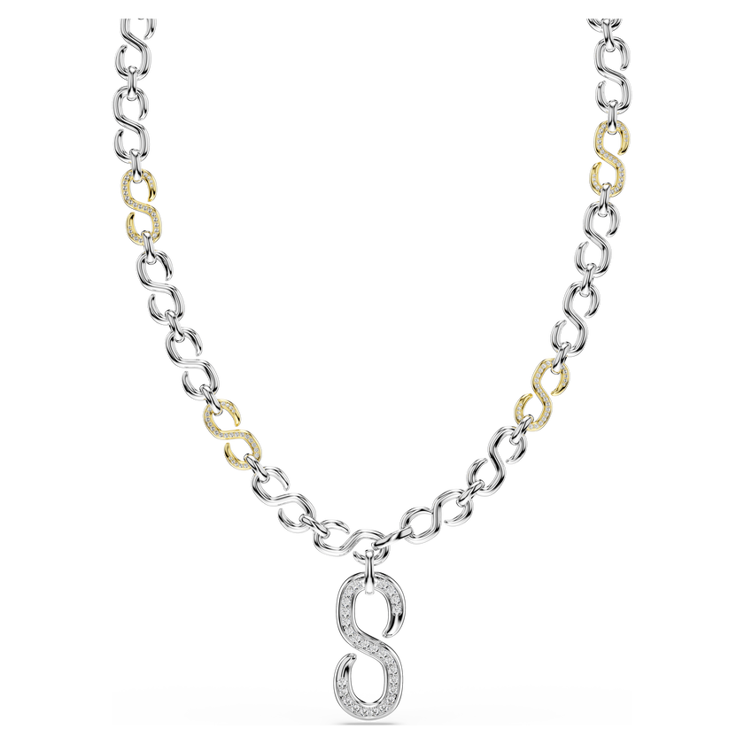 swarovski dextera strandage  round cut  white  mixed metal finish